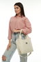 Zoozie Bags Bolso Tote de Lona Color Crema